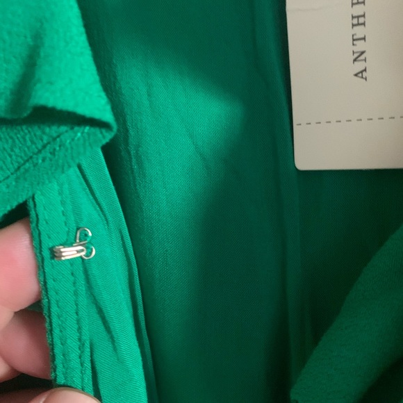 NWT Anthropologie dress. Great, flattering details and fun color! Size 12. - Picture 3 of 8